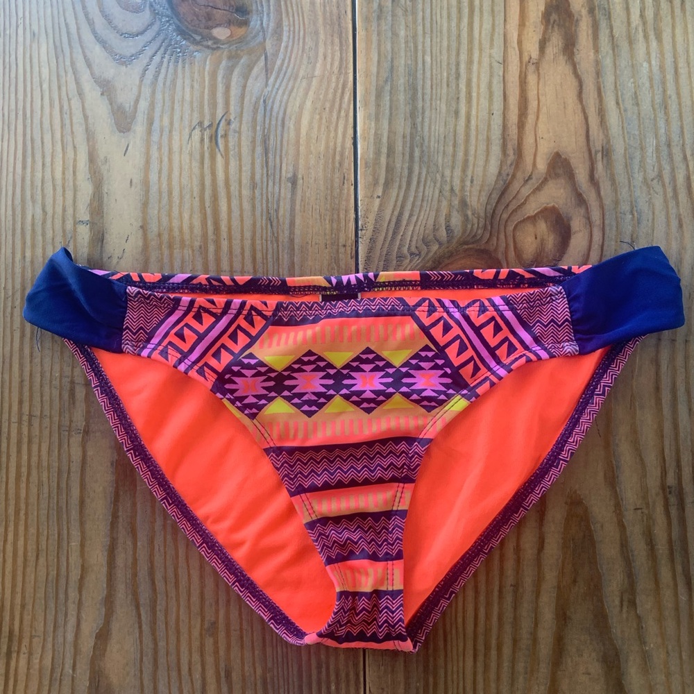 Hurley Orange and Pink Bikini Bottoms - Medium